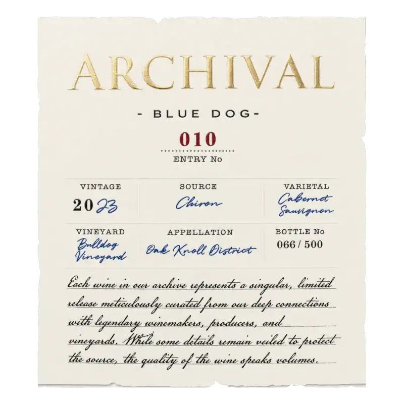 Blue Dog label