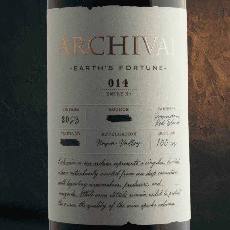 2023 "Earth's Fortune" Proprietary Blend Napa Valley