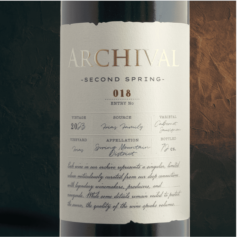 2023 "Second Spring" Cabernet Sauvignon Frias Family Spring Mountain