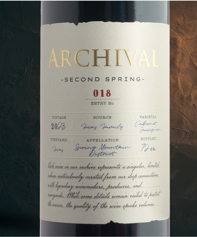 2023 "Second Spring" Cabernet Sauvignon Frias Family Spring Mountain