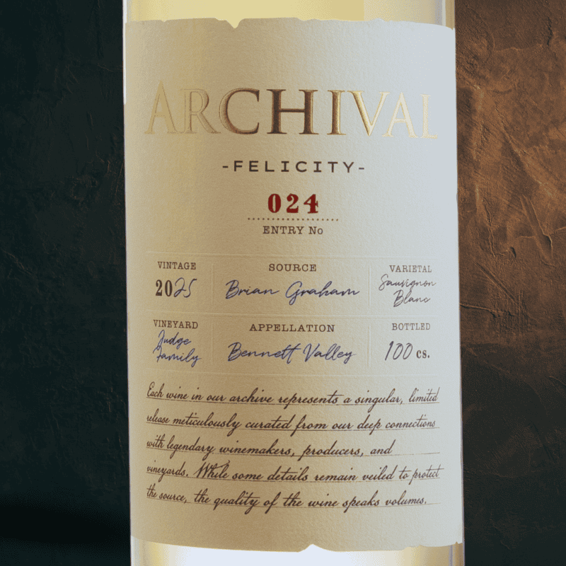 2025 "Felicity" Sauvignon Blanc  Judge Family Vineyard, Bennett Valley