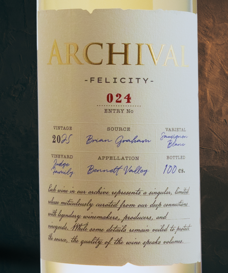 2025 "Felicity" Sauvignon Blanc  Judge Family Vineyard, Bennett Valley