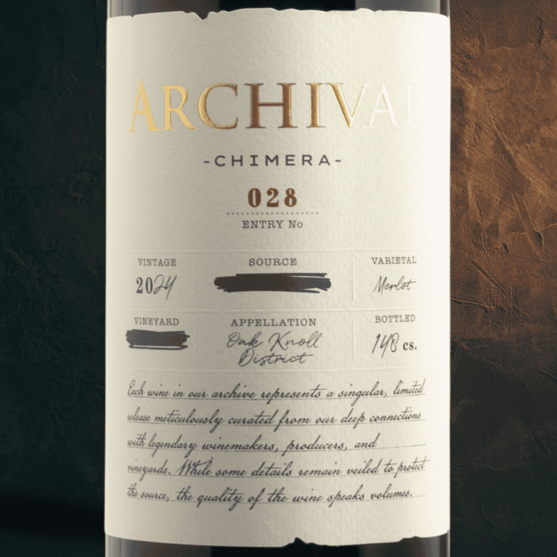 2024 Entry No. 028 "Chimera" Merlot Oak Knoll District
