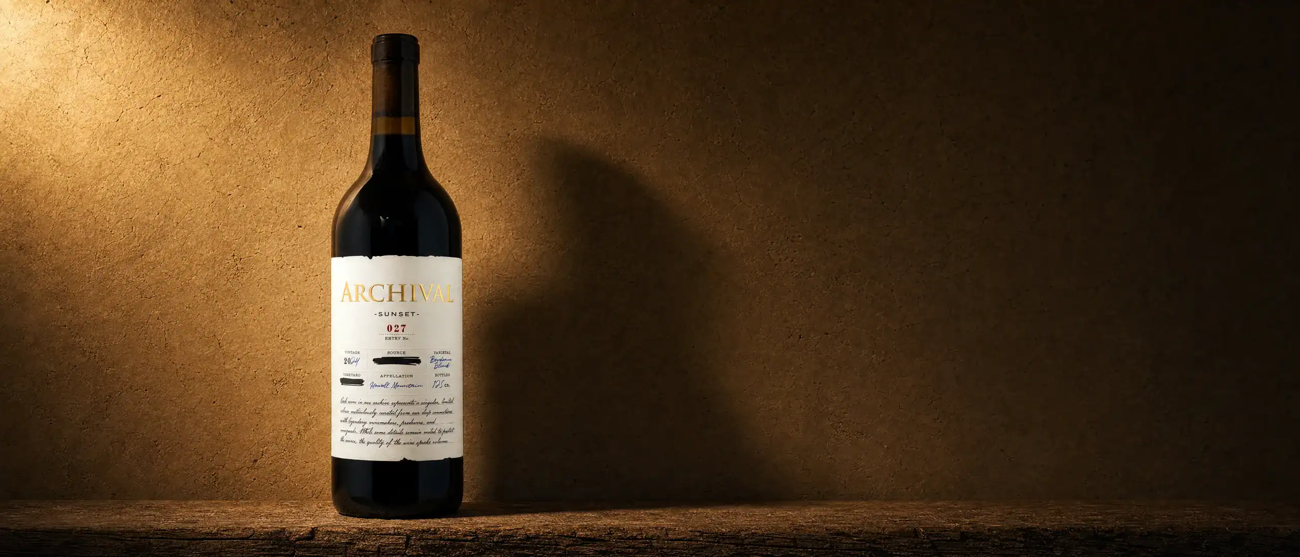 Sunset — Entry No. 027 2024 "Sunset" Howell Mountain Bordeaux Blend