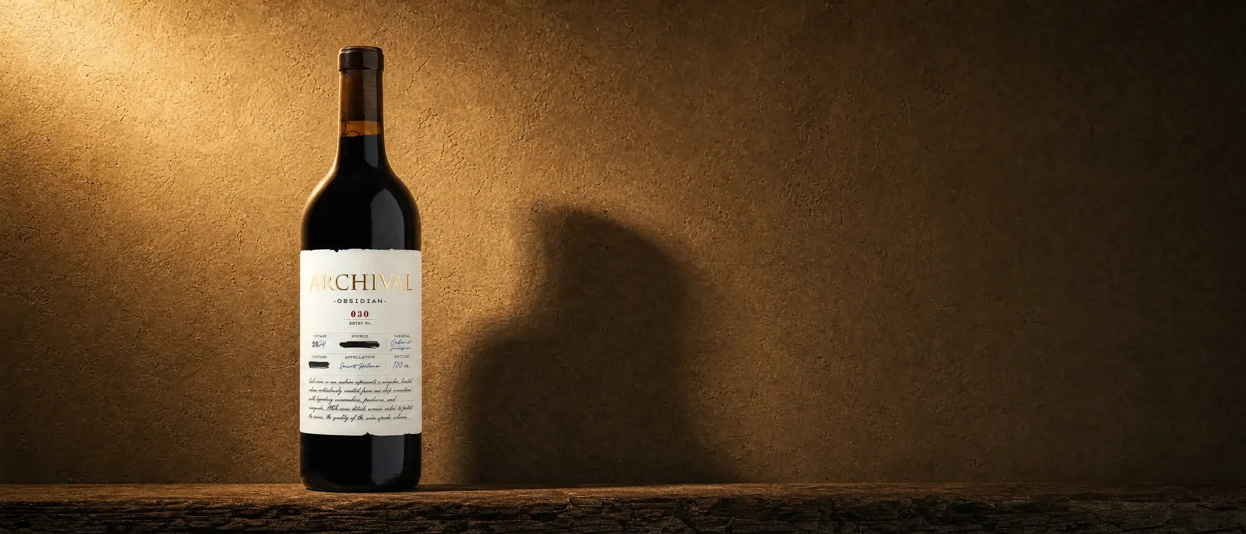 Obsidian — Entry No. 030  "Obsidian" St. Helena Cabernet Sauvignon 2024